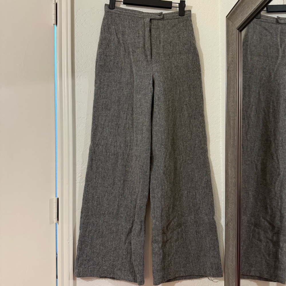 Vintage Gray Wide-Leg Trousers